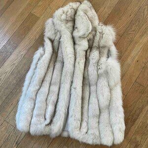 Vintage Lined Fox Fur Vest Perfect Condition